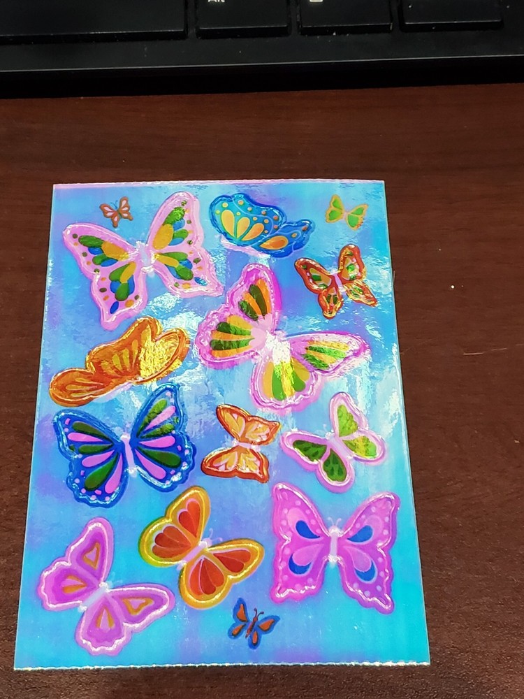 RARE Sandylion Mother of Pearl Mini Maxi BUTTERFLIES beautiful sheet 3½x4¾”