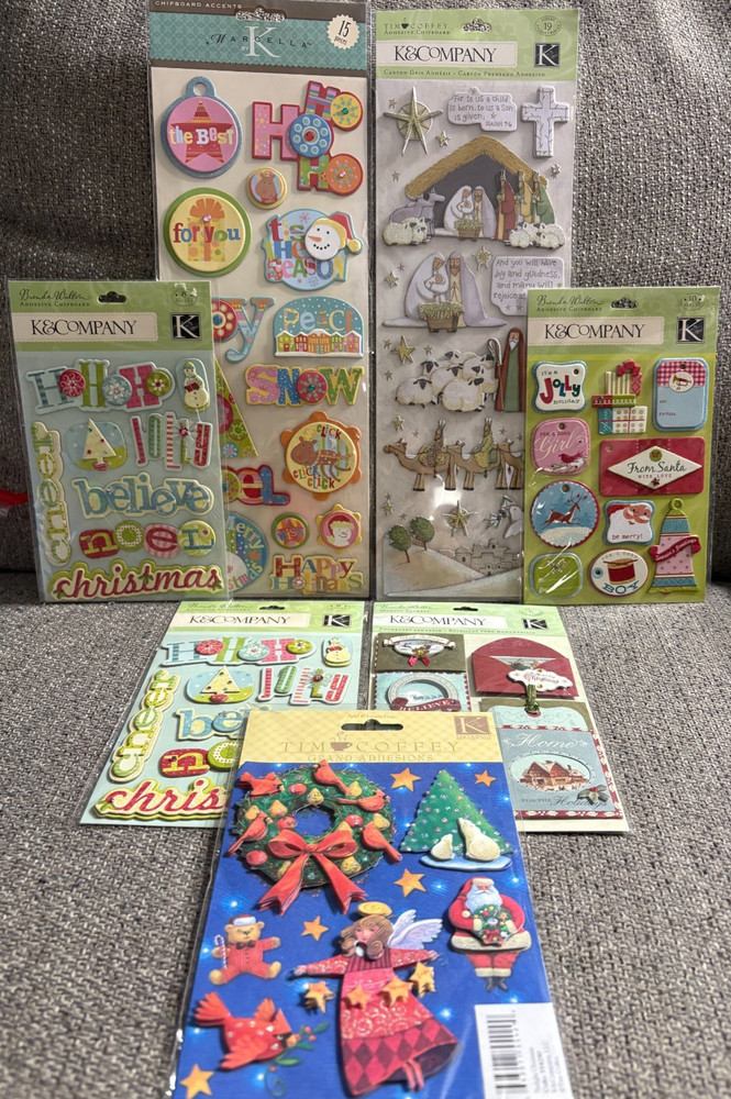 K&Company Christmas Stickers & Chipboard Accents