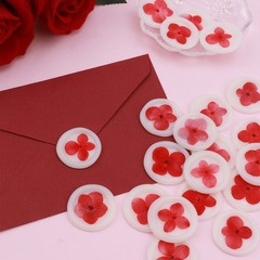 20Pcs Dry Floral Hydrangea Wax Seal stickers Self Adhesive Envelope Seal Sticker