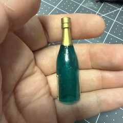 Champagne Bottle Charm Favor Decoration 1/6 Scale Barbie Miniature