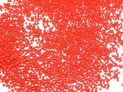 10000 Opaque Red Glass Beads 1.5mm (12/0) + Storage Box