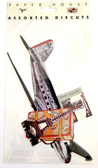 Paper House Vintage Scrapbook Die Cuts – Airplane Suitcase Eiffel Tower 3pc Set