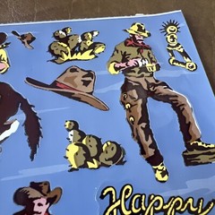 Frances Meyer Stickers – Happy Trails – 2 Partial Sheets Cowboys Horses Rare
