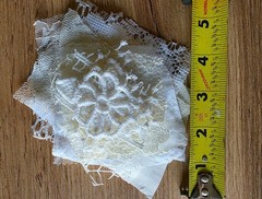 Fabric White Neutral Lace Trim Doily Slow Stitch Junk Journal 20pcs Hand cut