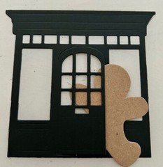 Storefront Die Cuts * Set of 12 * Black, White or Kraft Cardstock * Fun Design!