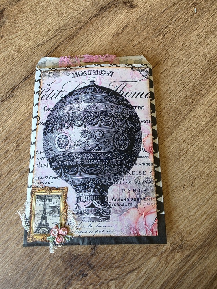 Shabbydabbydoodah Style Junk Journal Embelishment Kit With Houndstooth Pocket
