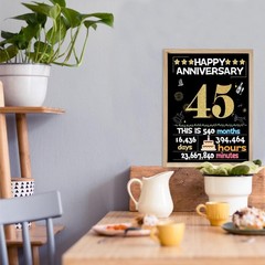 Joycard 45th Anniversary Card for Women Men, Sapphire Wedding Card for Wife H…