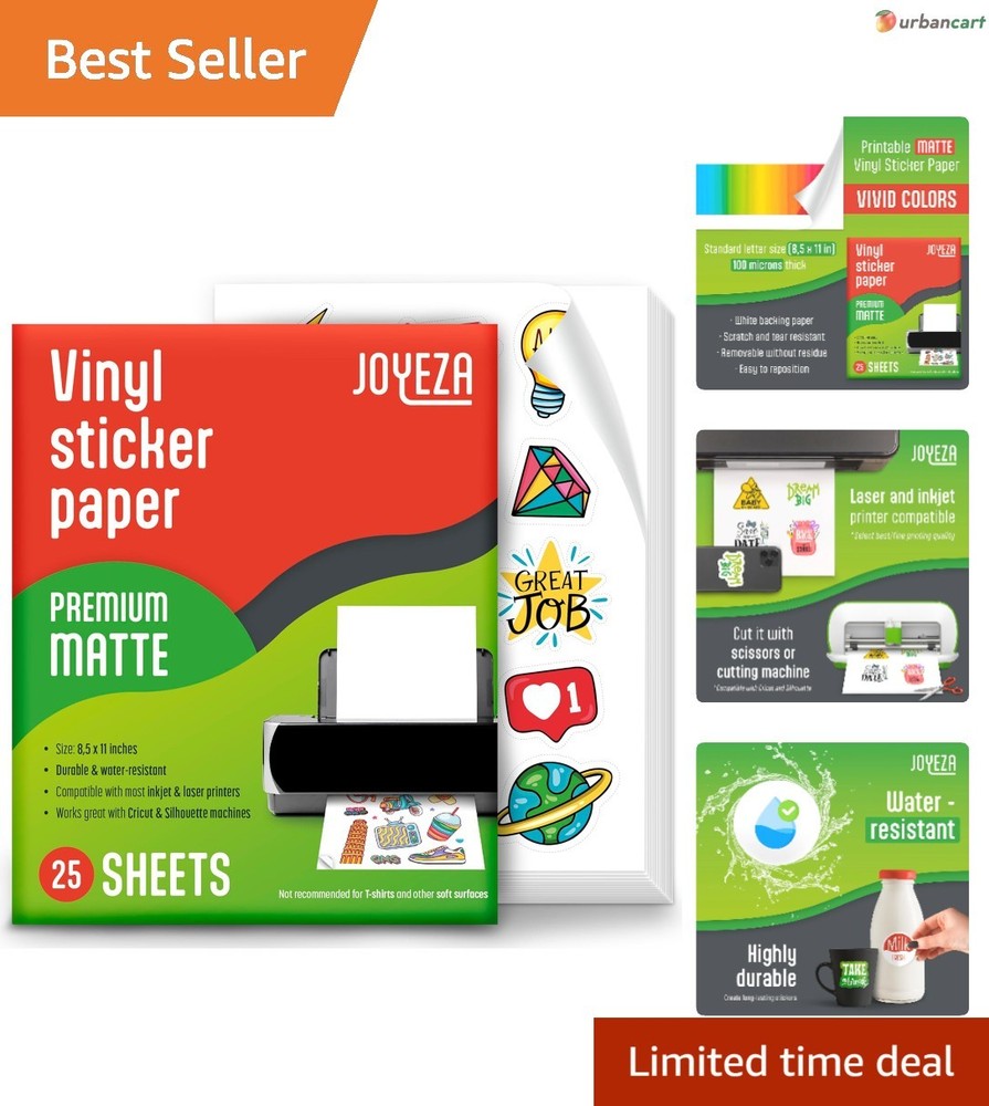 Waterproof Printable Vinyl Sheets (25 Pack)
