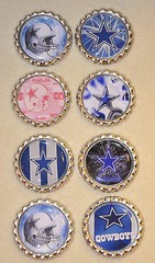 8 «DALLAS COWBOYS» FLAT BOTTLECAPS! party favors,hairbows