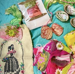 Junk Journal Embellishment Kit w/Artisan Yarn, Crystals & Smudge Shells
