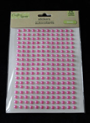 PINK Gemstone Jewel Glitter Facet Cut Sticker Embellishments Assortment Lot of 9