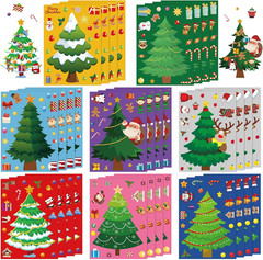 Kids Christmas Stickers – Make a Christmas Tree, DIY Stickers for Party Games &