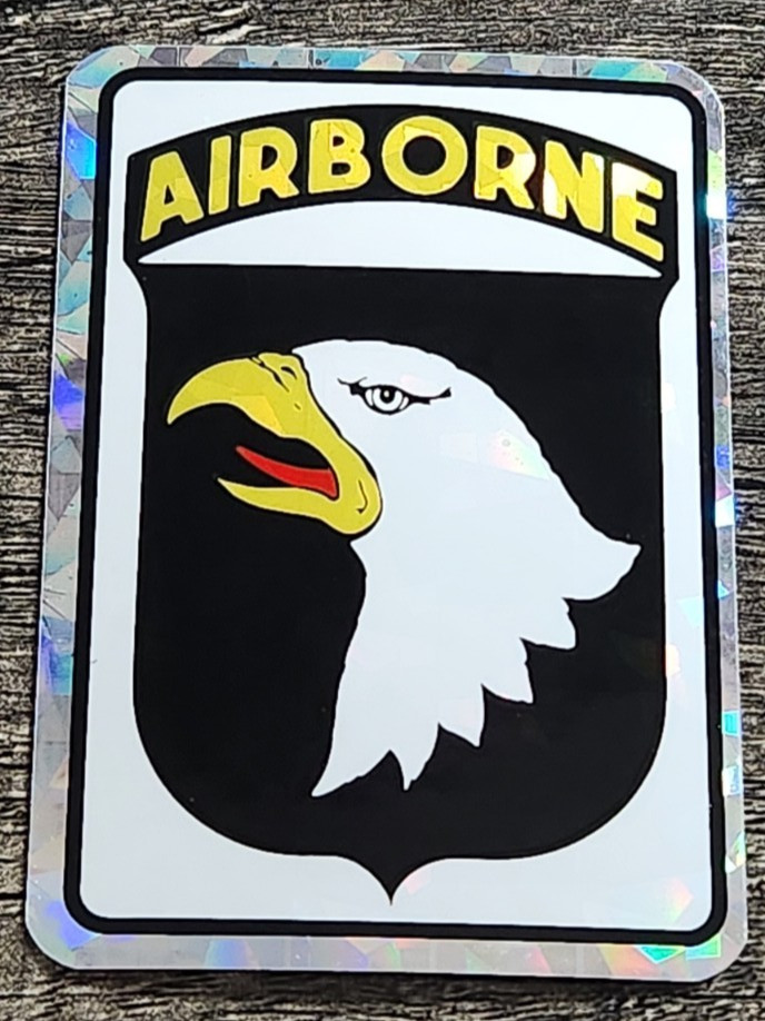 Vintage 101st AIRBORNE DIVISION Prism Vending Machine Sticker Army Military