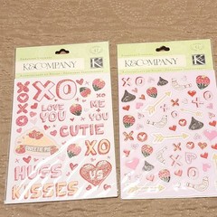 Scrapbook stickers lot of 5 Love Valentine’s Day paper crafts DIY