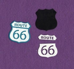 ROAD SIGN # 2 ROUTE 66 die cuts scrapbook cards