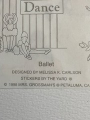 Vintage Mrs Grossman’s Stickers: Ballet Shoes (1989) & Ballerinas (1998) Retired