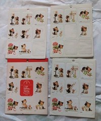 Rare Vintage 80’s DBGCI Drawing Board Kitten Cat Perk Ups Sticker Sheets Kittys