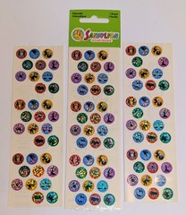 Vintage Sandylion Prismatic Foil Celestial Sun & Moon Zodiac Stickers