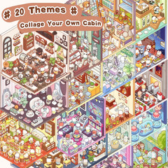 20 Sets DIY 3D Sticker Scene Collection Book for Kids and Adults