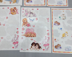 Lot of Hallmark AGC Vintage 80s Stickers Cats Kittens dogs Valentine hearts