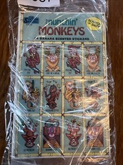 MUNCHIN’ MONKEYS Banana SCRATCH n SNIFF stickers SEALED VTG