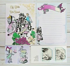 100 Pcs~Alice In Wonderland~Junk Journal Starter Kit~Scrapbooks~Planners~Crafts