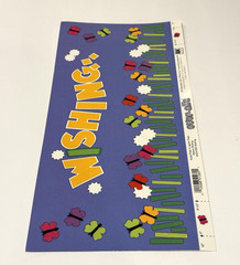 EK Success Scrapbook Title Over-all Wishing Butterfly Insect Flower Floral NEW