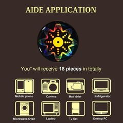 Charming 18-Pack EMF Stickers – Lightweight & Effective Radiation Neutralizers