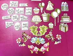 Anna Griffin’s Birthday 3D Sentiments & Gold Foil Embellishments + More 40 PCS +