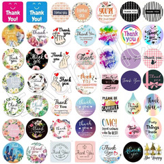 100 THANK YOU 1″ ASSORTED ENVELOPE STICKERS LABELS SEALS FEEDBACK Holographic
