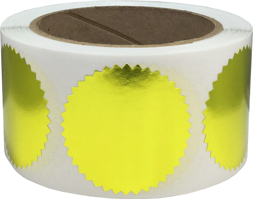 Envelope Seals Serrated Edge Color Labels | 2″ inch | 500 Pack | Pick One Color