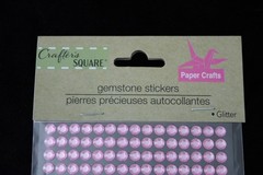PINK Gemstone Jewel Glitter Facet Cut Sticker Embellishments Assortment Lot of 9