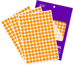 1500PCS Colored Dot Stickers 1/2″ round Color Code Sticker Black Small Circle La