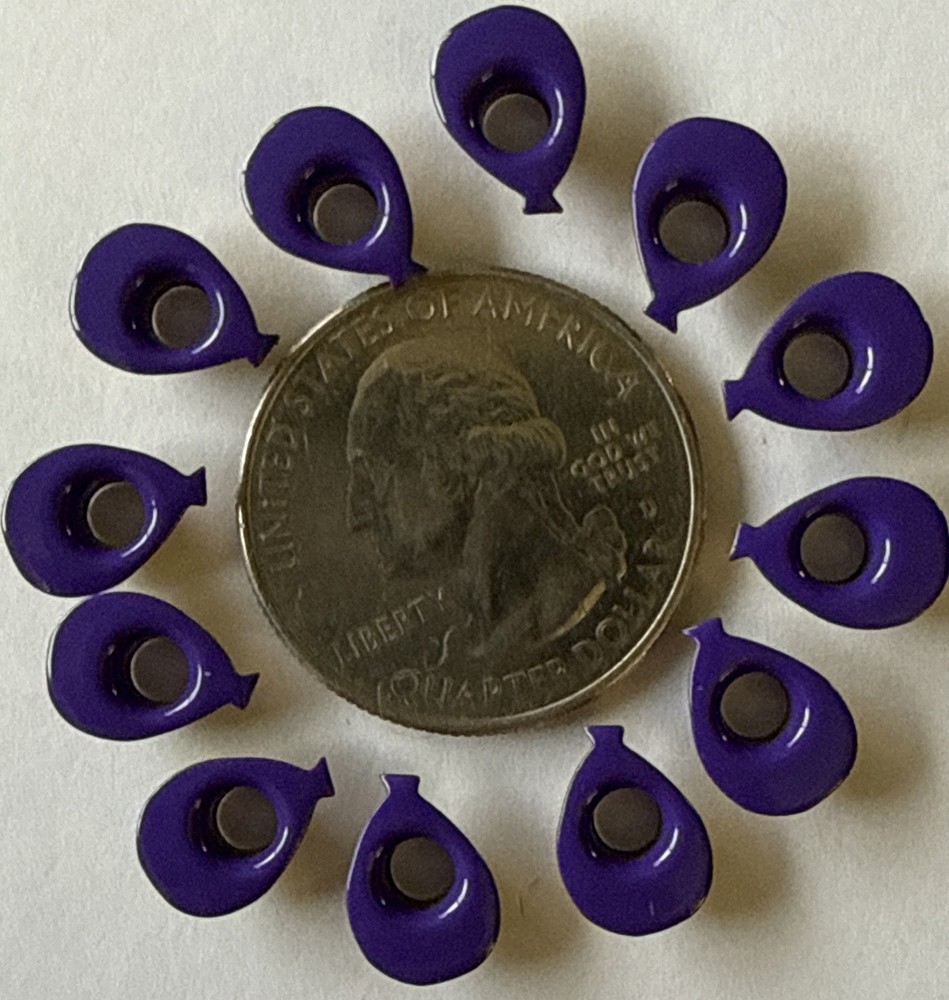 PURPLE 1/8” BALLOON EYELETS(12pc)Birthday Party •Celebration•Card Making