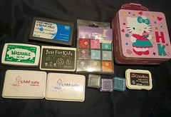 Scrapbook & Card Lot Rub-ons, Stickers, Printer Paper, Scissors, Paper Crimper