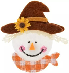 Felt Scarecrow Stickers Autumn Decorations Crafts – 4 Pieces