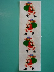 Vintage 1994 Mrs. Grossman’s Stickers SANTA w/TOY SACK (4) 2″ X 1.5″