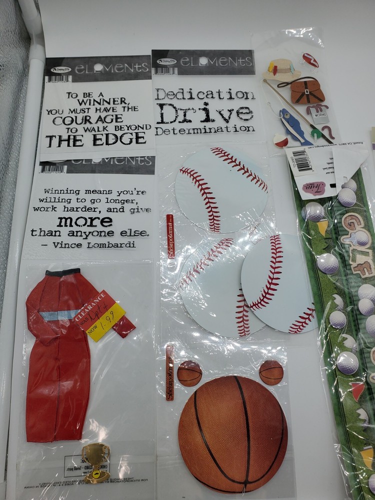 Vintage Sports Scrapbook Lot Baseball Camping Basketball Fishing B139
