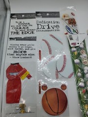 Vintage Sports Scrapbook Lot Baseball Camping Basketball Fishing B139