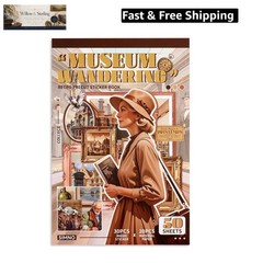 Scrapbooking Stickers 400 Pre-Cut Washi Stickers & 20 Scrapbook Papers Museum…