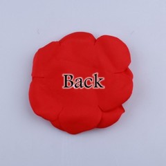 50PCS 9.2CM Fashion Burned Satin Fabric Flowers With Bead For Clothes Accessory