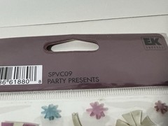 Sticko EK Success Stickers Crafting Scrapbooking Cathy B Vellum Party Presents