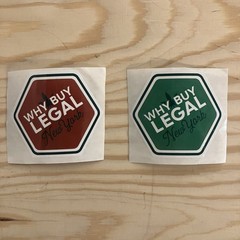 (2) New York State Why Buy Legal Marijuana Leaf Dispensary Stickers 420 Cannabis