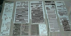 Mega Lot of Assorted Scrapbook Letters – Black – Mixed Sizes/Fonts As Shown (D)