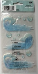 Jolee’s Dimensional Stickers Waves Water Glittery Beach Ocean Lot Of 4 NIP