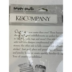 K&C Company Happy Trails Adhesive Chipboard Beach Vacation Sticker Set