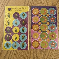 LOT of 20 Vintage TREND Scratch & Sniff Sticker Sheets & Purple Ladybug Stickers