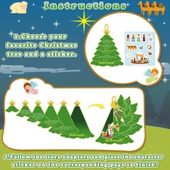 27Sets Christmas Crafts Nativity DIY Christmas Tree Stickers Play Set VBS Rel…