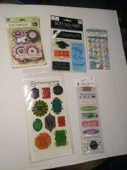 Lot Of 5 Different Packs NOS Scrapbook Stickers – K& Company, Studio G, E. Krans
