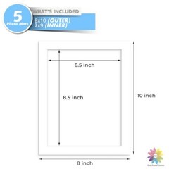 Photo Mat for Pictures Acid Free Bevel Cut Frame Mattes 4 Ply Thickness